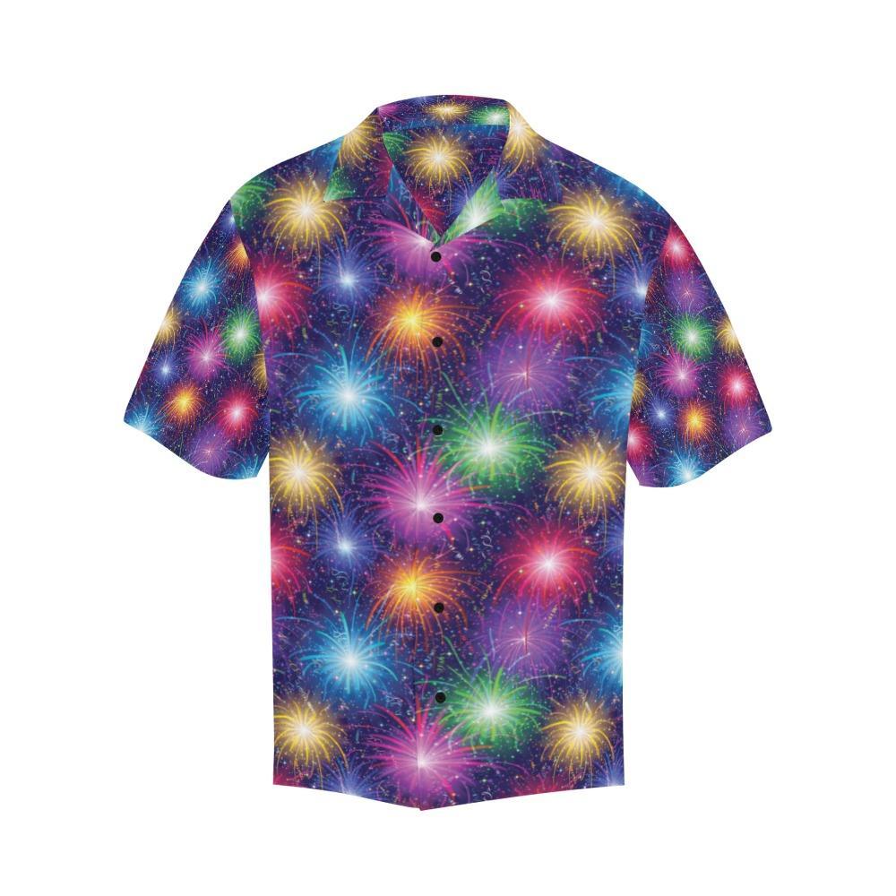 Firework Colorful Print Design Hawaiian Shirt