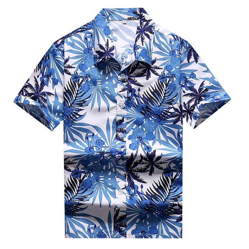 Floral Leaves  Blue Nice Design Unisex Hawaiian Shirt For Men And Women Dhc17064188