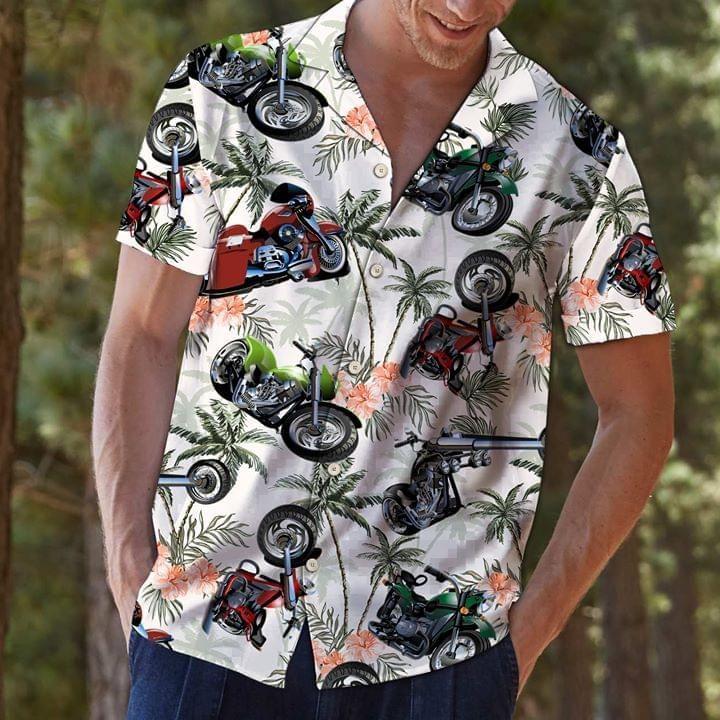 Summer Motorcycles Coconut Unisex Hawaiian Shirts