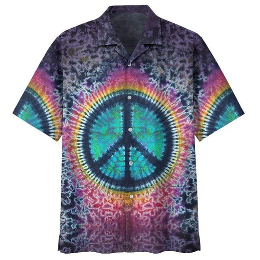 Peace, Peaceful hippie Aloha Hawaiian Shirts #V