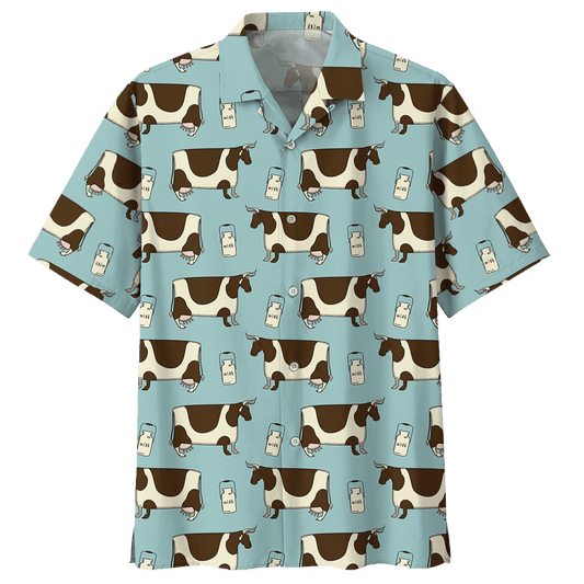 Cow  Blue Awesome Design Unisex Hawaiian Shirt For Men And Women Dhc17063754