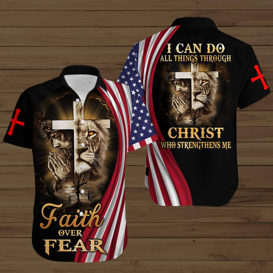 I Can Do All Things Through Christ Who Strengthens Me Lion Unisex Hawaiian Shirts