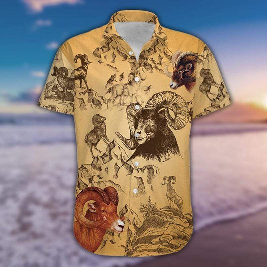 Sheep Vintage Unisex Hawaiian Aloha Shirts #180321h