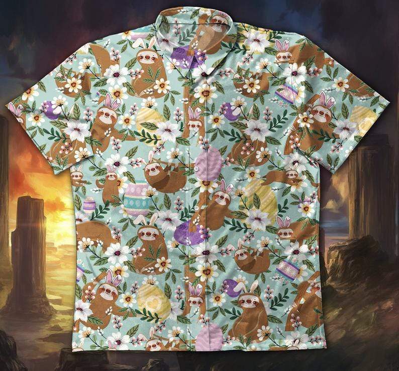 Happy Easter ?Sloth 2021 Hawaiian Aloha Shirts #V