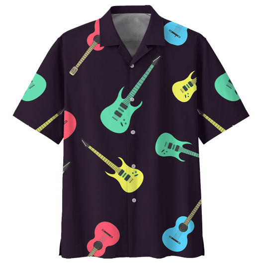 Guitar  Black High Quality Unisex Hawaiian Shirt For Men And Women Dhc17063678