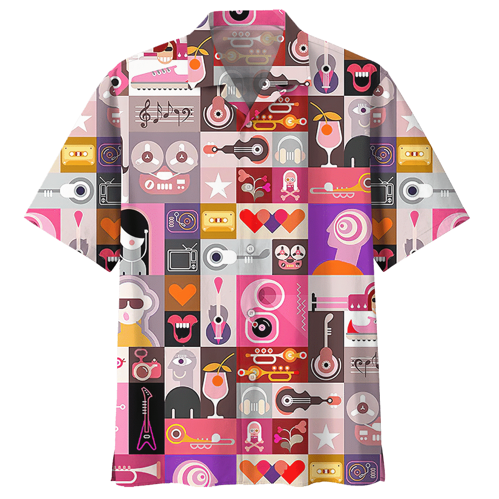 Guitar  Colorful Amazing Design Unisex Hawaiian Shirt For Men And Women Dhc17063681