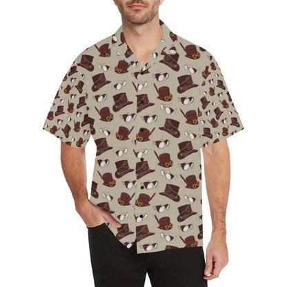 Steampunk Hat Print Design Hawaiian Shirt