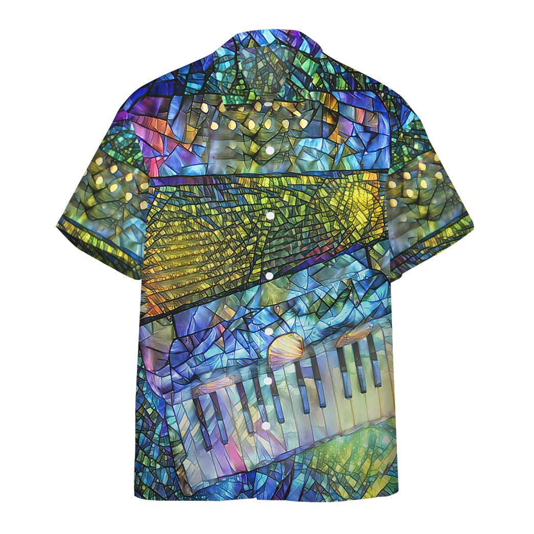  3D Stained Glass Accordion Hawaii Shirt