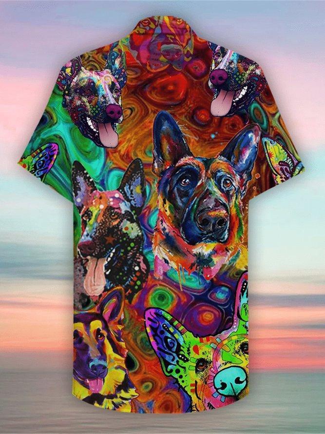 Colorful Dogs Hawaiian Shirt