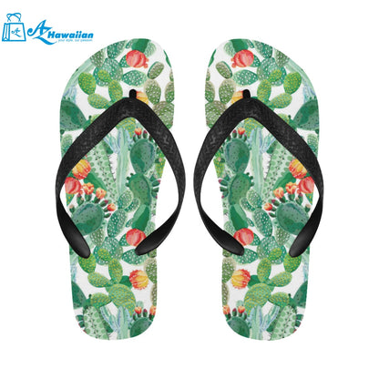 Cactus design pattern copy Unisex Flip Flops