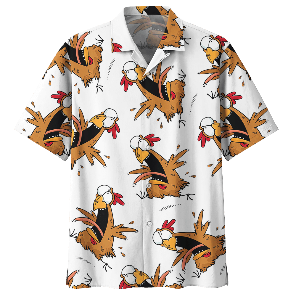 Chicken   White Unique Design Unisex Hawaiian Shirt For Men And Women Dhc17063664