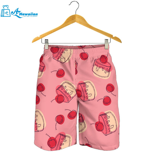 Cake Cherry Pattern Men Shorts