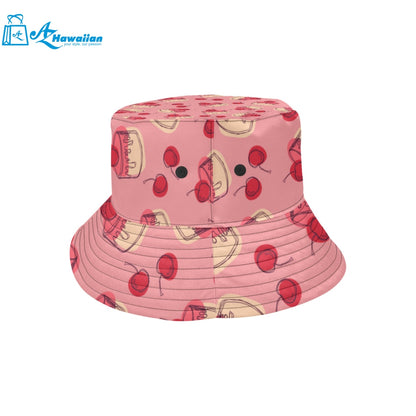 Cake cherry pattern Unisex Bucket Hat