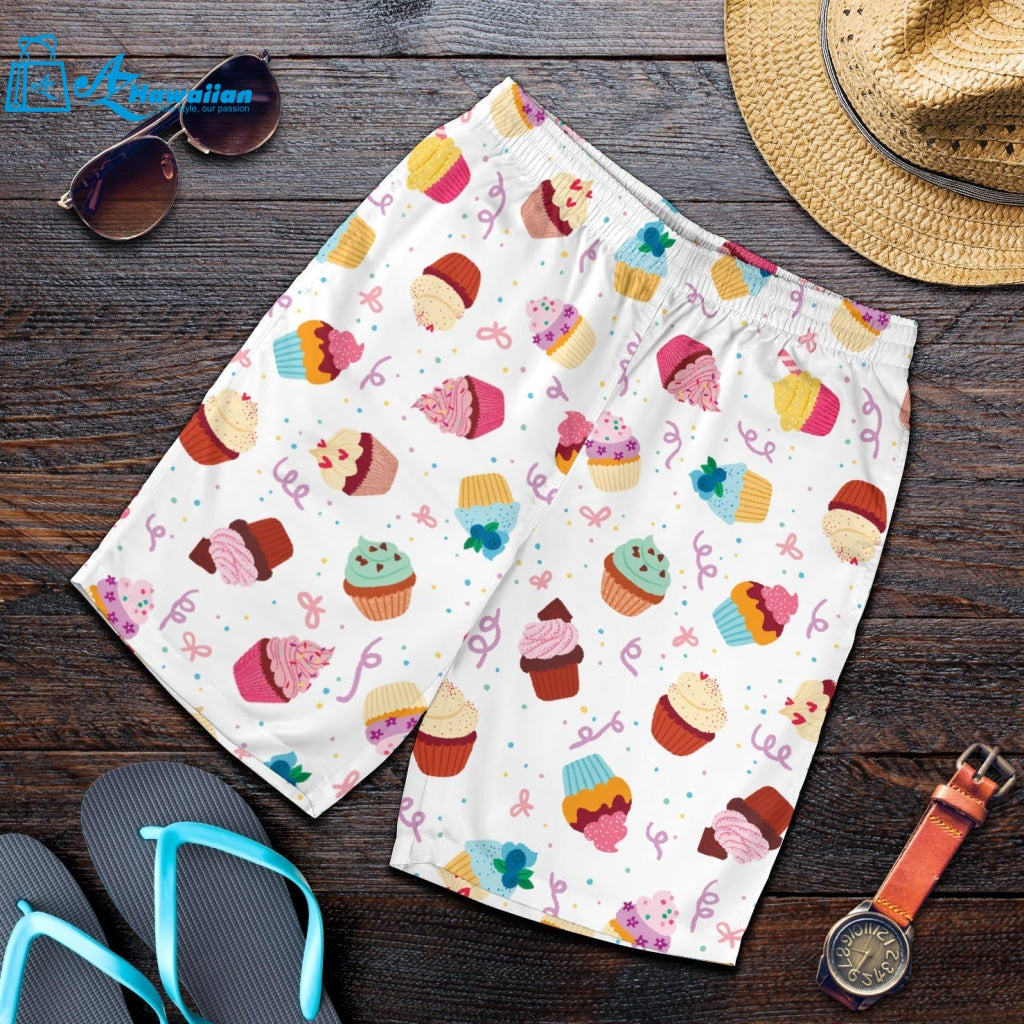 Cake Cupcake Design Pattern Men Shorts