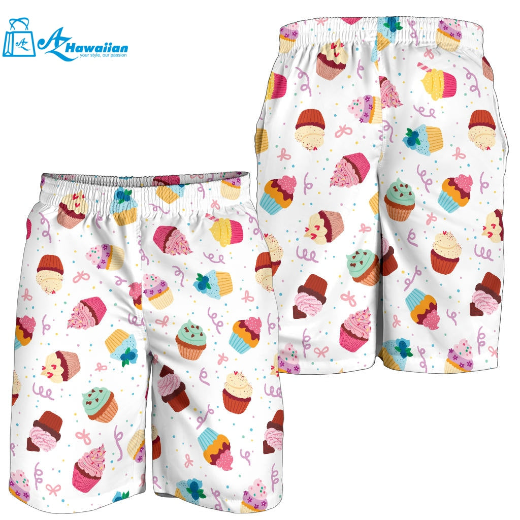 Cake Cupcake Design Pattern Men Shorts