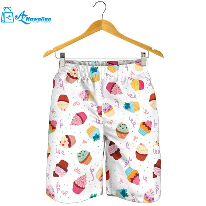 Cake Cupcake Design Pattern Men Shorts