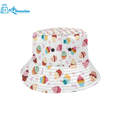 Cake cupcake design pattern Unisex Bucket Hat