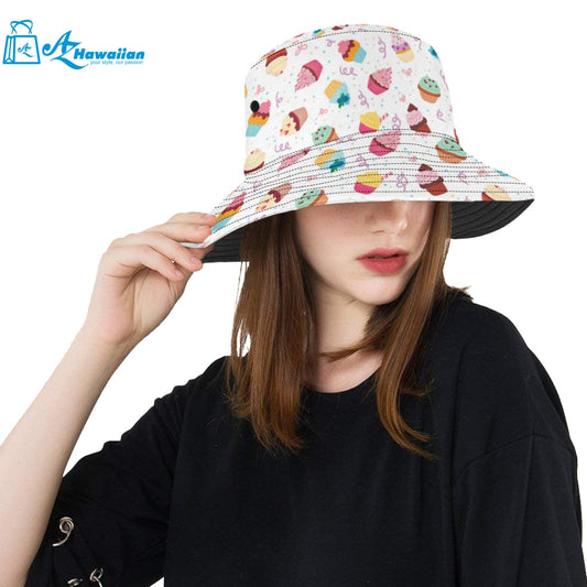 Cake cupcake design pattern Unisex Bucket Hat