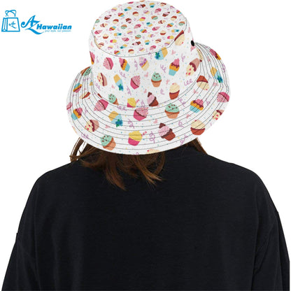 Cake cupcake design pattern Unisex Bucket Hat