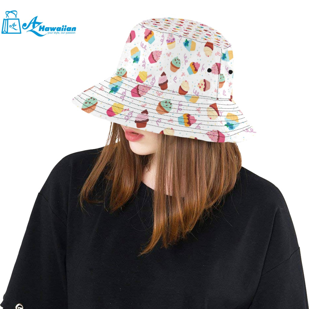 Cake cupcake design pattern Unisex Bucket Hat