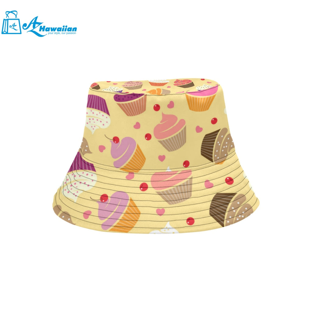 cake cupcake heart cherry pattern Unisex Bucket Hat