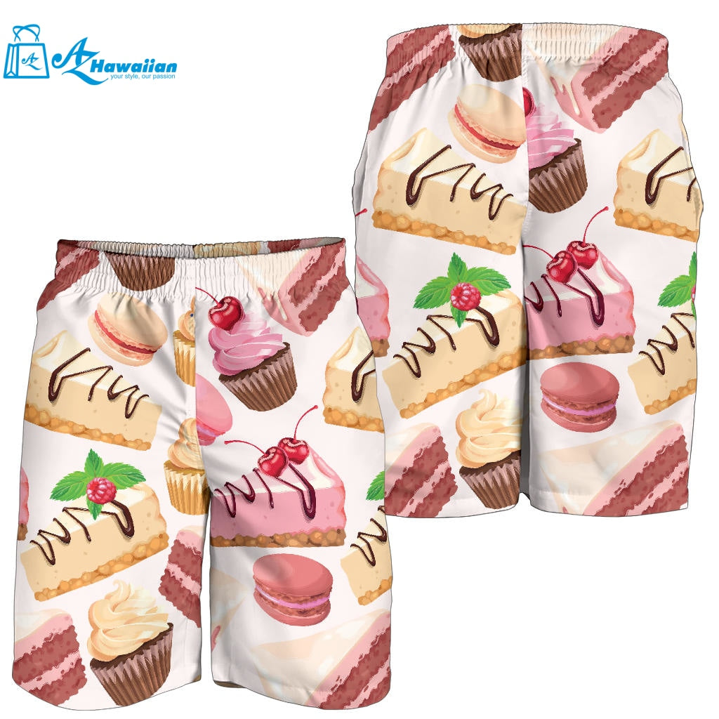 Cake Cupcake Sweets Pattern Men Shorts