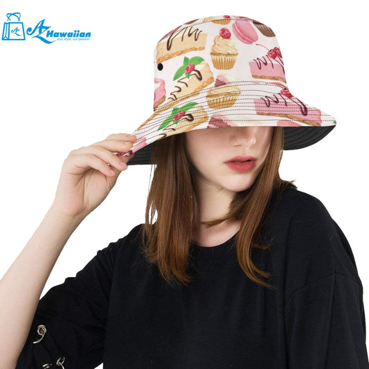 Cake cupcake sweets pattern Unisex Bucket Hat