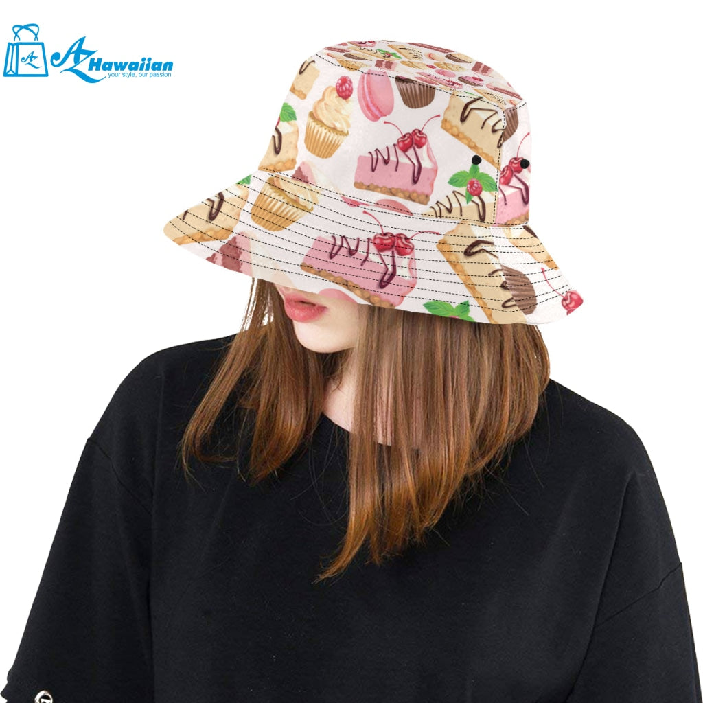 Cake cupcake sweets pattern Unisex Bucket Hat