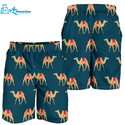 Camel Pattern Blue Blackground Men Shorts