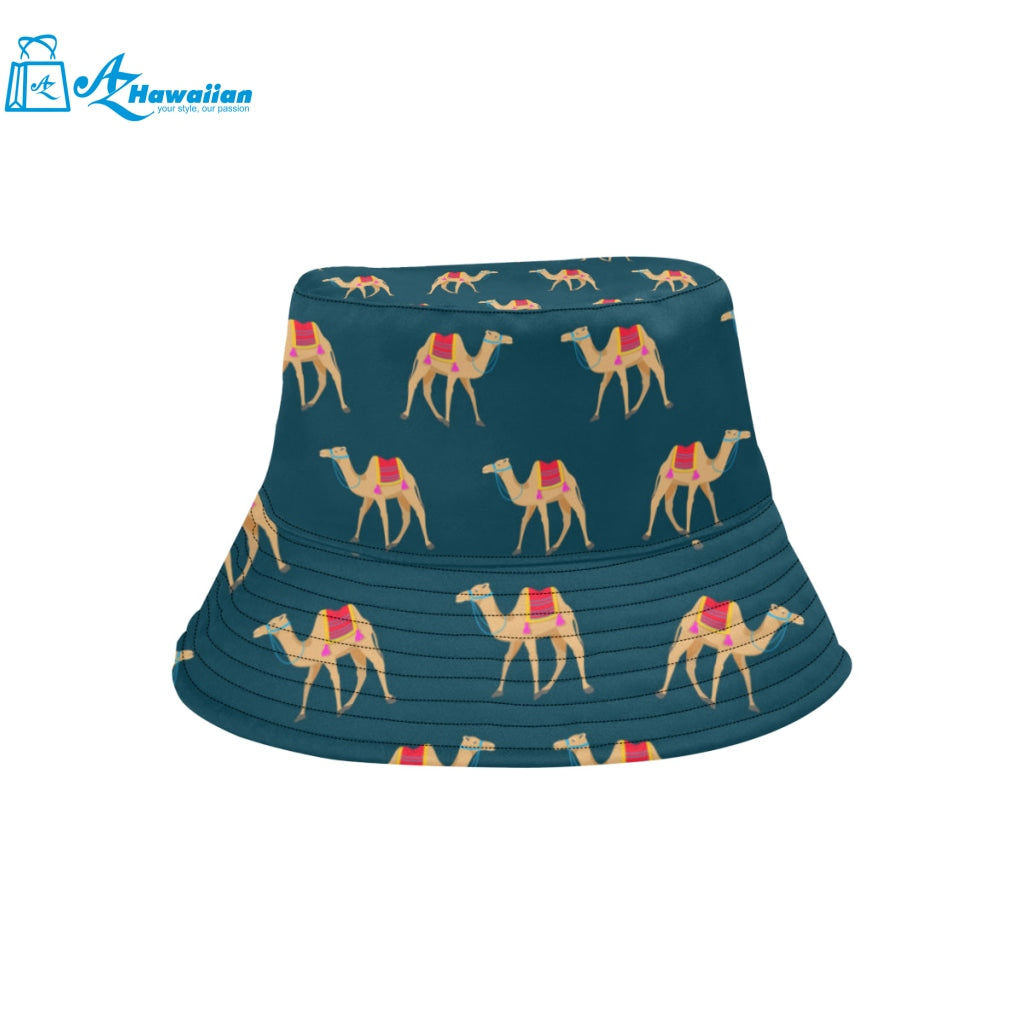 Camel pattern blue blackground Unisex Bucket Hat