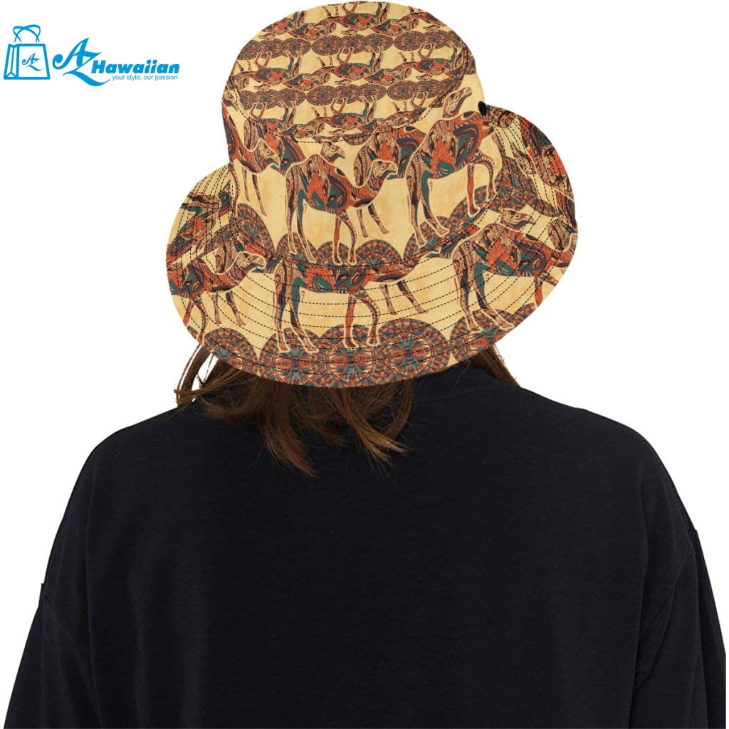 Camel polynesian tribal design pattern Unisex Bucket Hat