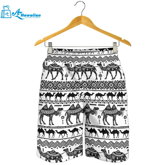 Camel Polynesian Tribal Pattern Men Shorts