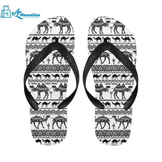 Camel polynesian tribal pattern Unisex Flip Flops