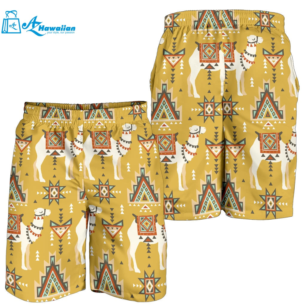 Camels Ethnic Motif Pattern Men Shorts