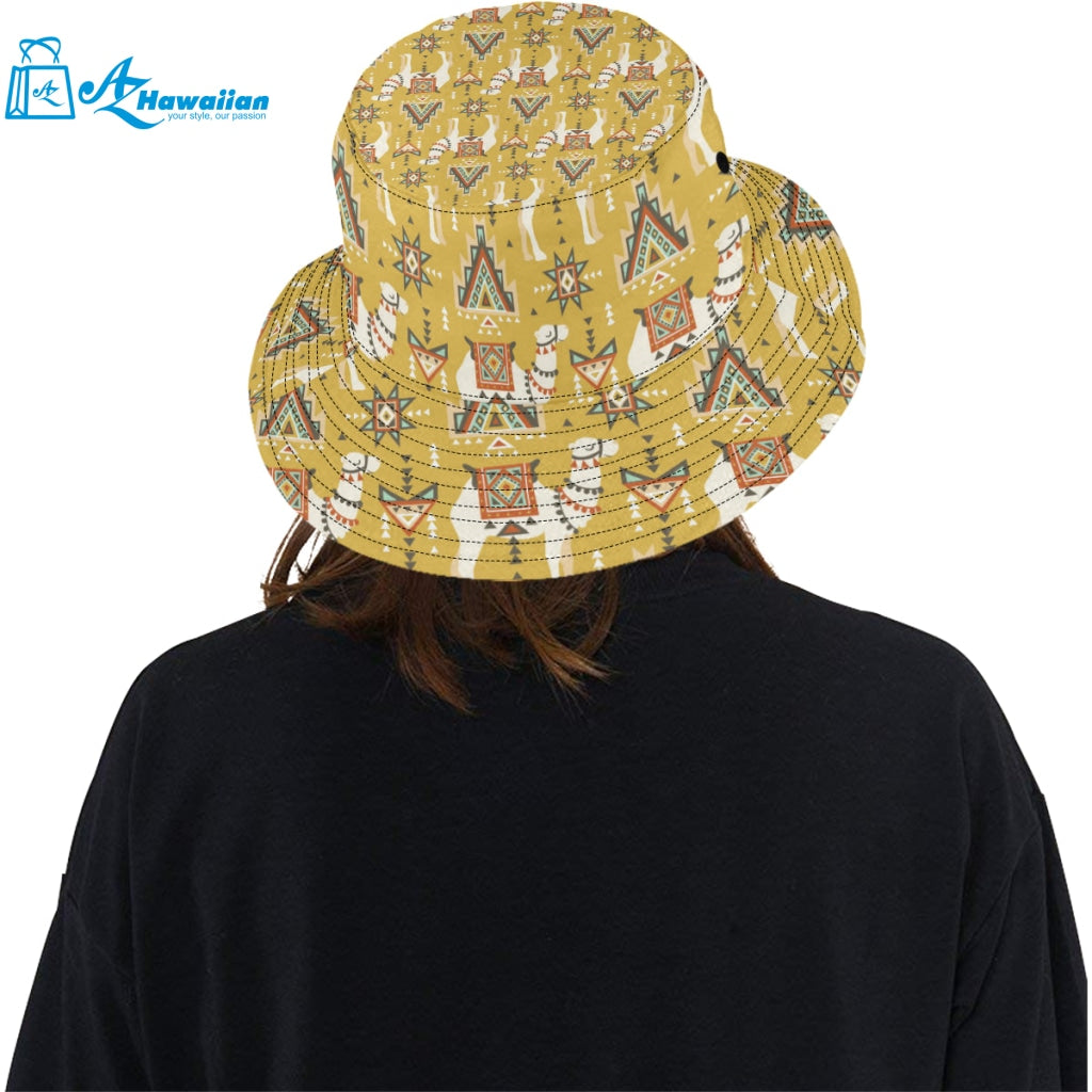 Camels ethnic motif pattern Unisex Bucket Hat