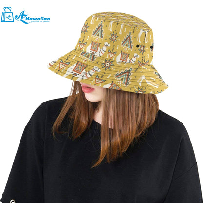 Camels ethnic motif pattern Unisex Bucket Hat