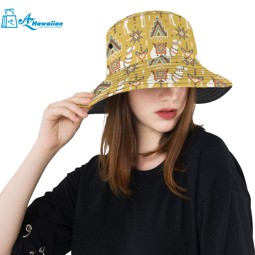 Camels ethnic motif pattern Unisex Bucket Hat