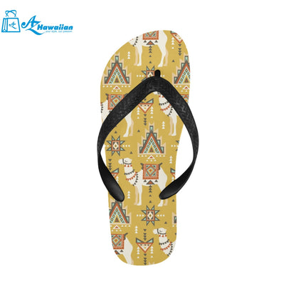 Camels ethnic motif pattern Unisex Flip Flops