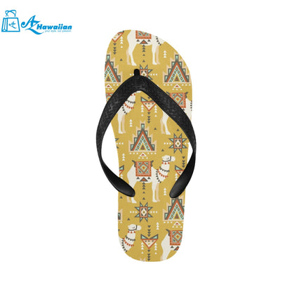 Camels ethnic motif pattern Unisex Flip Flops