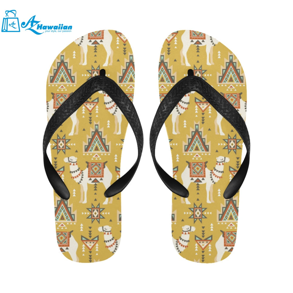 Camels ethnic motif pattern Unisex Flip Flops