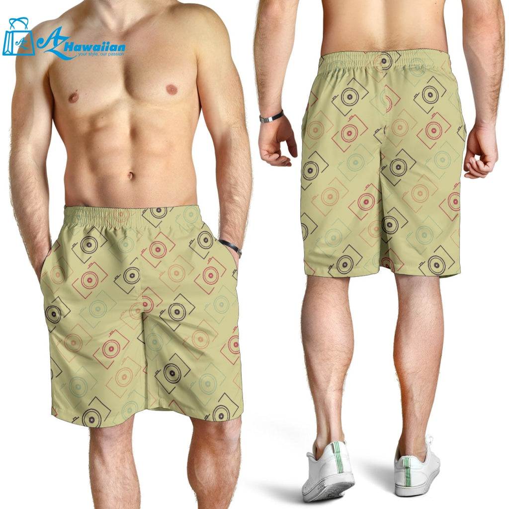 Camera Pattern Print Design 01 Men Shorts