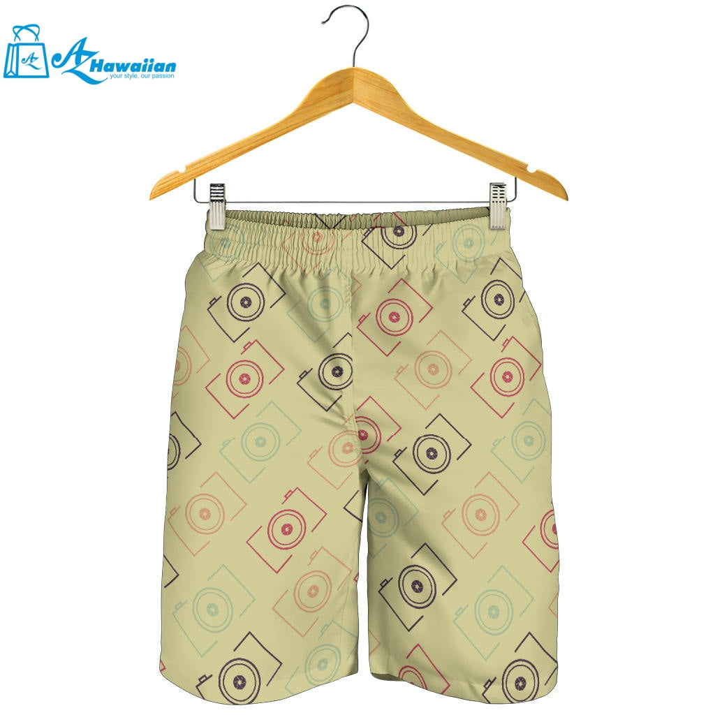 Camera Pattern Print Design 01 Men Shorts