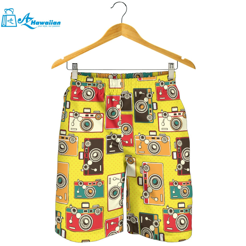 Camera Pattern Print Design 02 Men Shorts