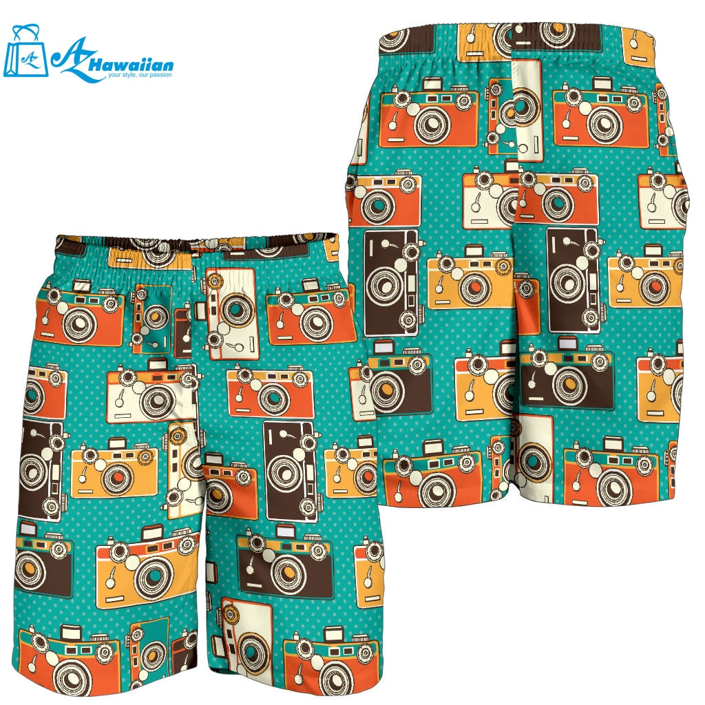 Camera Pattern Print Design 03 Men Shorts