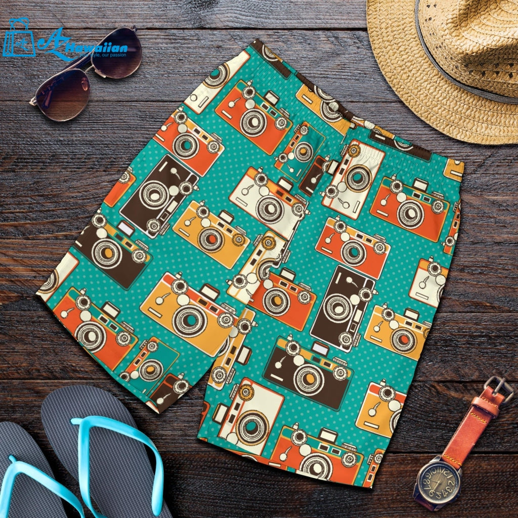 Camera Pattern Print Design 03 Men Shorts