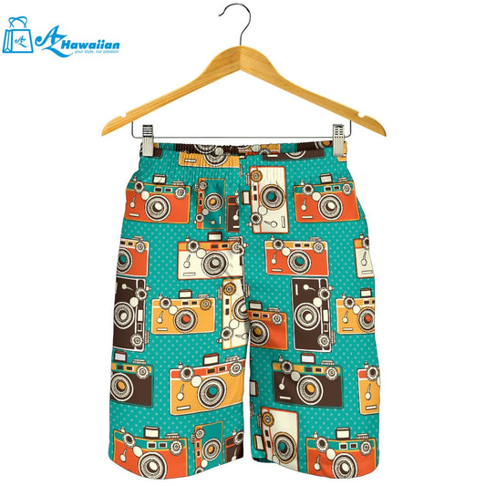 Camera Pattern Print Design 03 Men Shorts