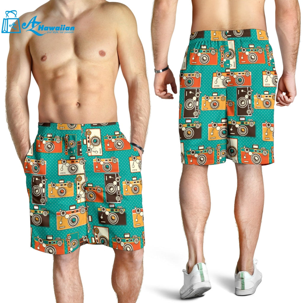 Camera Pattern Print Design 03 Men Shorts