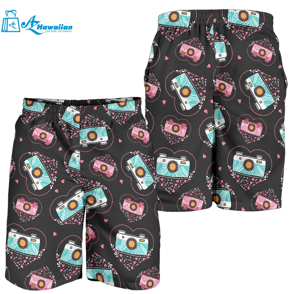 Camera Pattern Print Design 04 Men Shorts