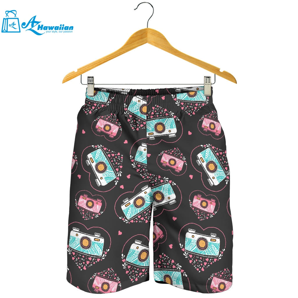 Camera Pattern Print Design 04 Men Shorts