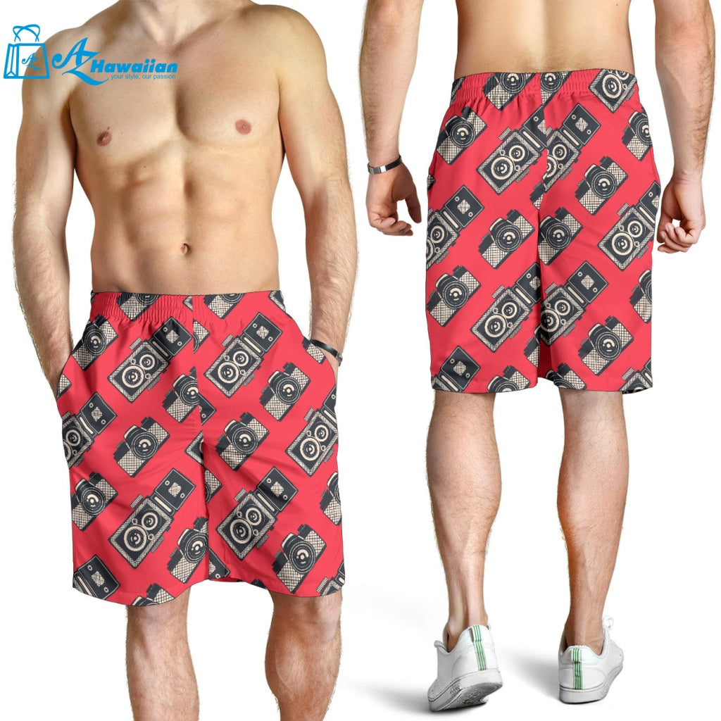 Camera Pattern Print Design 05 Men Shorts